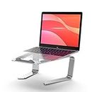 Bewahly Support Ordinateur Portable, Support PC Portable en Aluminium, Ergonomique Bureau Laptop Stand pour MacBook Pro/Air, Huawei MateBook, HP, Dell, Lenovo, ASUS, 10"-15,6" Laptops - Argent