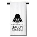POFULL Movie Show Inspired Kitchen Home Decor I Find Your Lack of Bacon Disturbing Dish Towel (I Find Your Lack Kitchen Towel)