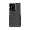 tech21 Evo Check for Samsung S21 Ultra 5G - Germ Fighting Antimicrobial Phone Case with 12 ft. Drop Protection, Smokey/Black