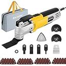 Enventor Oscillating Multi Tools, 300W 15000-22000 OPM Electric Corded Multi Tool, 6 Variable Speeds, 3°Oscillation Angle, Quick-fit Blade Design, with 28pcs Accessories for Cutting, Sanding, Scraping