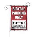 CakJuice Flags Garden Bicycle Parking Only Garden Flag Outside Flags Garden Home Sweet Home Garden Flag