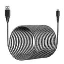 iPhone Charger 26FT/8M [Apple MFi Certified] Lightning Cable Extra Long iPhone Charging Cord Nylon Braided Fast Apple Charger Cable 2.4A for iPhone 13 12 11 Pro X XS Max XR/8 Plus/7 Plus/6/6s Plus/5s