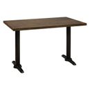 Dining Table Wood/Metal in Brown Restaurant Furniture by Barn Furniture | Wayfair DRTTP3048228T&B