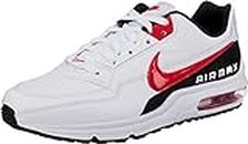 Nike Men's AIR MAX LTD 3 Casual Shoes (8.5, White/University Red/Black)