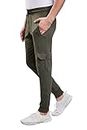 BLONDE Classfree Clothings Commando Track with Back Pocket for Men Cotton Track Pant (34, Green)
