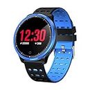 TDCQQ Smart Watches Bluetooth Fitness Trackers Smart Watch with Pedometer Stopwatch for Men Women Compatible with Android IOS Phones IP68 Waterproof (Color : Blue)