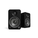 Kanto YU4MB Powered Speakers with Bluetooth and Built-in Phono Preamp | Auto Standby and Startup | Remote Included | 140W Peak Power | Pair | Matte Black