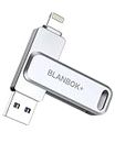 MFi Certified 128GB Photo Stick for iPhone,3-in-1 Flash Drive,High-Speed USB Memory Stick Thumb Drives External Storage USB Stick Compatible for iPhones, iPad, Android, PC, and More Devices