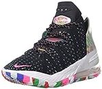 Nike Unisex-Child Lebron 18 Bred Black/Pink Blast/Multicolour/White Basketball Shoes-4.5 UK (CQ9283-002)