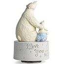 AIDLNS Polar Bear Music Box Figurine, Sculpted Hand-Painted Musical Figure Gifts, for Daughter Granddaughter Grandson Birthday Anniversary, Play You are My Sunshine