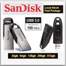 USB 3.0 Flash Drive SanDisk Ultra Flair 64GB 128GB 256GB 512GB Memory Pen Drive