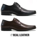 MENS LEATHER LACE UP CASUAL OFFICE WORK SMART FORMAL OXFORD BROGUE SHOES SIZE
