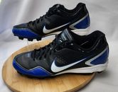 Botines de béisbol Nike Keystone para hombre talla 11 negro blanco azul zapatos 469722 014