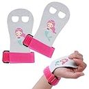 Abeillo Gymnastics Hand Grips for Girls & Boys, Athletic Gymnastics Grips Gymnastics Gloves Gymnastic Bar Palm Protection Sports Accessories for Workout and Exercise (Small, Pink)
