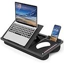 Laptop Lap Desk - Home Office Lap Desk for Laptop with 20 Adjustable Angles, Portable Laptop Table Stand for Bed with Mouse Pad & Cellphone Slot & Holder - Fits Up to 15.6 Inch MacBook & Tablets