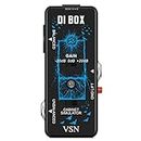 VSN Di Box Guitar Pedal for Direct Box Signal Converter Matchbox Effect Pedals with Cabinet Simulator 1/4 and XLR Mini Size Ture Bypass