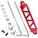 Tnisesm Red Billet Aluminum Battery Hold Down Bracket with 18-8(304) Stainless Steel 10 inch Bolts J Bolts