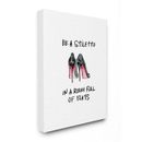 Stupell Industries Be a Stiletto Fashion Glam Quote w/ Heels by Regina Moore - Textual Art Print Canvas, in Black/White | Wayfair ac-007_cn_16x20