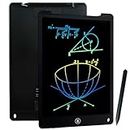 Richgv Tableta de Escritura LCD,12 Pulgadas Pizarra Electrónica Pizarra Digital LCD Writing Tablet para el Hogar, Escuela, Oficina (Negro)