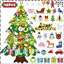 Felt Christmas Trees, Kids DIY Christmas Trees with 46pcs Detachable Ornaments,Christmas & New Year Door Wall Hanging Decorations,2023 New Christmas Tree Set for Kids