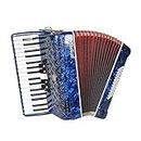 Piano Key Accordion 5 Tuners 34 Keys 60 Bass Beginners Accordion Adult Professional Playing Accordion Instrument Portable Accordion with Strap Backpack