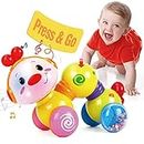 CubicFun Baby Toys 6-12-18 Months Development - Press and Go Inchworm Crawling Toys for Babies, Musical Flash Toddler Toys for 1 2 Year Old Boys Girls Gifts for 6 Months+