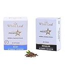White Leaf Premium Herbal Cigarette Smoke 100% Tobacco Free and Nicotine Free(Regular and Mint Flavoured) Pack Of 40 Sticks For Anti Addiction -Nade With Natural Ayurvedic Herbs