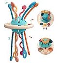 Sensorisches Baby Spielzeug 12–18 Monate, UFO Silikon Zugschnur Spielzeug für Babys in Lebensmittelqualität, Montessori Spielzeug für 1 Jahr, Feinmotorik Aktivitäts Spielzeug