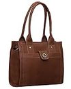 Fostelo Women's Ocean Side Faux Leather Handbag (Tan) (Large)