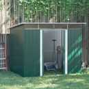 6'x8.5' Outdoor Garden Storage Shed Yard Utility Tool House Sliding Green