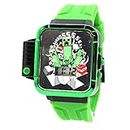 Accutime Kids Microsoft Minecraft Black & Green Digital LCD Quartz Wrist Watch with Flashlight, Green Strap for Boys, Girls, Kids (Model: MIN4167AZ)