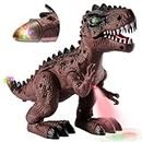 HYAKIDS T-Rex Toy, Electric Dinosaur Toys with Lights and Sounds, Walking Function, Realistic Tyrannosaurus Animal Figures for Kids 3 4 5 6 Years Old