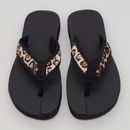 The Healing Sole Women's Flip Flop Sandals Size 10 Leopard Animal Print Thong
