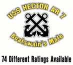 USS HECTOR AR 7 Oval Decal / Sticker Military USN U S Navy S06A