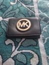 MICHAEL KORS Wallet Black Gold Leather Card Mini Purse A2