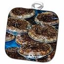 3dRose Usa-Georgia-Savannah-Pecan Pies at Farmers Market-Us11 Jwl0624-Joanne Wells Topflappen, Weiß, 8 x 8