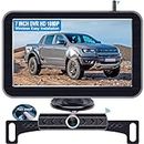 Wireless Backup Camera Trucks Recording - HD 1080P with 7" DVR Monitor System for Car Pickup Camper Small RV Bluetooth Rear View Camera Stable Digital Signal 4 Channels Night Vision LeeKooLuu LK10