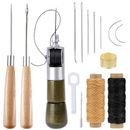 Kit de herramientas de costura de cuero con costura rápida a mano chal de coser aguja hilo encerado