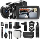 Video Camera Camcorder 4k 60FPS 18X Night Vision Auto Focus For Vlogging YouTube