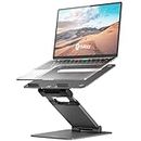Nulaxy Laptop Stand, Ergonomic Sit to Stand Laptop Holder Convertor, Adjustable Height from 2.1" to 21", Supports up to 22lbs, Compatible with MacBook, All Laptops Tablets 10-17" - Space Grey