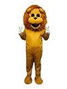 Kkalakriti Lion Jungle King Mascot Costume For Events And Birthday Parties|Adult - Rubber, Brown
