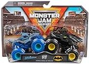 Monster Jam - Original Zweier-Pack mit dem Batmobil vs. Megalodon - authentischen Monster Trucks im Maßstab 1:64
