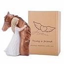 Horses Keepsake Gifts for Women Girls Horse Lovers Truly a Friend Friendship Figurine, Quiet Strength Figurine, Sculpted Hand-Painted Figure Gifts for Moms Gift for Mother's Day Birthday Gifts