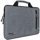 GIZGA essentials Men, Women's Water Repellent Nylon Fabric laptopss Bag Sleeve Case Cover Pouch with Handle for 15.6 inches laptopsss, Padded laptopss Compartment, Premium Zipper Closure -Grey