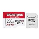 [Gigastone] 256GB Micro SD Card, Gaming Plus, MicroSDXC Memory Card for Nintendo-Switch, Steam Deck, 4K Video Recording, UHS-I A1 U3 V30 C10, up to 100MB/s, with Adapter