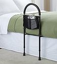 Elite Care Safety bed rail mobility aid adjustable in height with useful storage pocket