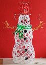 36"LED Sequin Lighted Snowman w/ Twinkling Christmas Holiday Indoor/outdoor. New