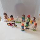 Playmobil Lot 8 Characters Kids Adult Bike with Accessories