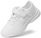 EvinTer Toddler Shoes Little Kid Boys Girls Running Sports Sneakers White