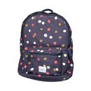 Fossil Ella Laptop Backpack Bag with Pink White Brown Polka Dots Navy Blue